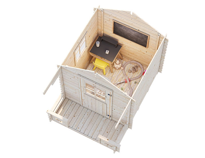 Sam 2.4 Wooden Cubby House with Terrace