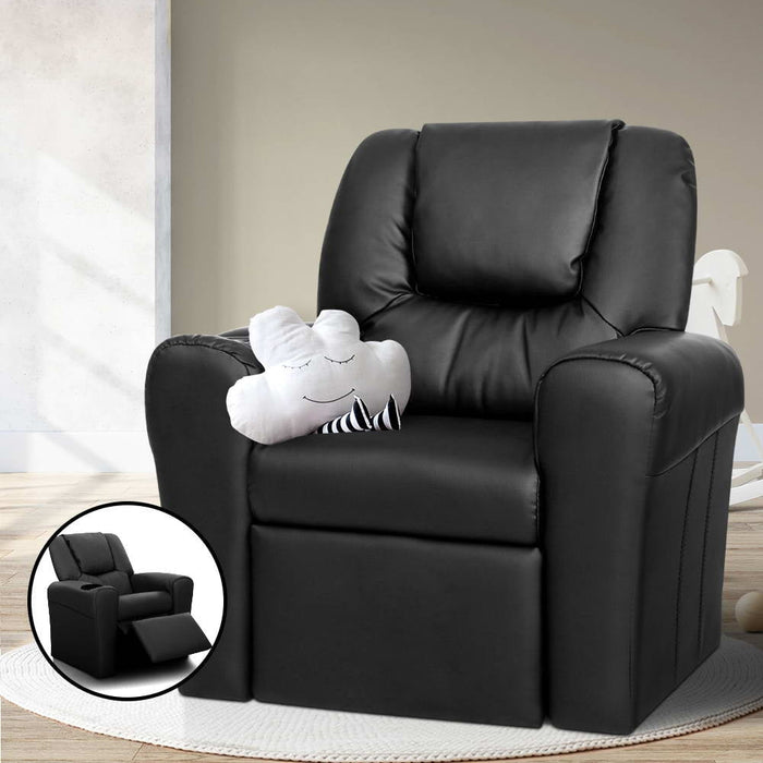 Kids Recliner Chair in Black