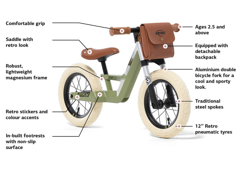 Berg Biky Retro Balance Bike - Green - Baby & Kids > Ride on Cars Go-karts & Bikes