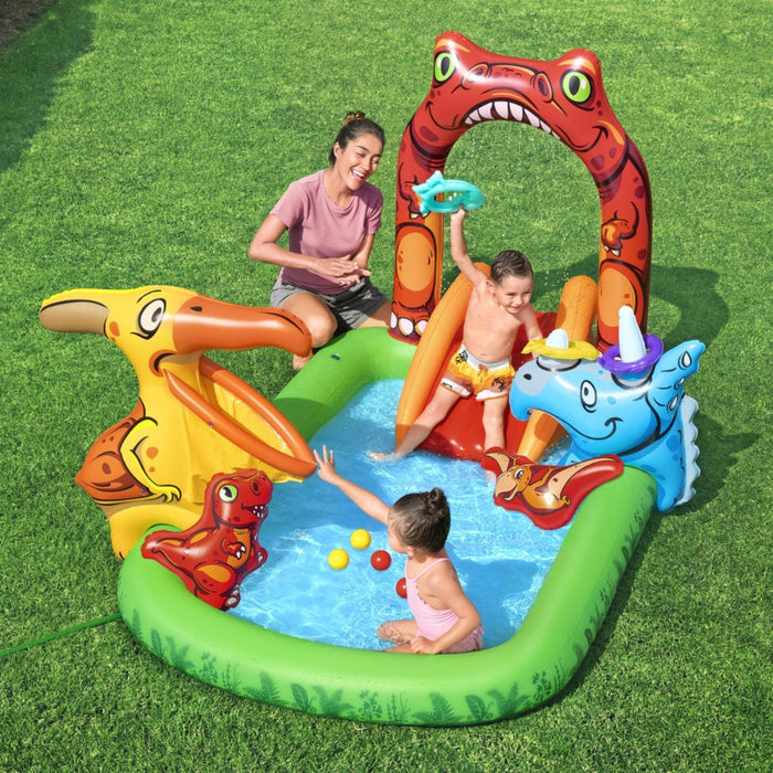 Bestway Kids Jurassic Inflatable Play Pool with Slide