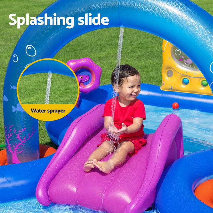 Bestway Kids Inflatable Play Splash Pool with Slide Ball