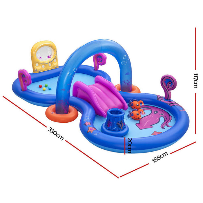 Bestway Kids Inflatable Play Splash Pool with Slide Ball