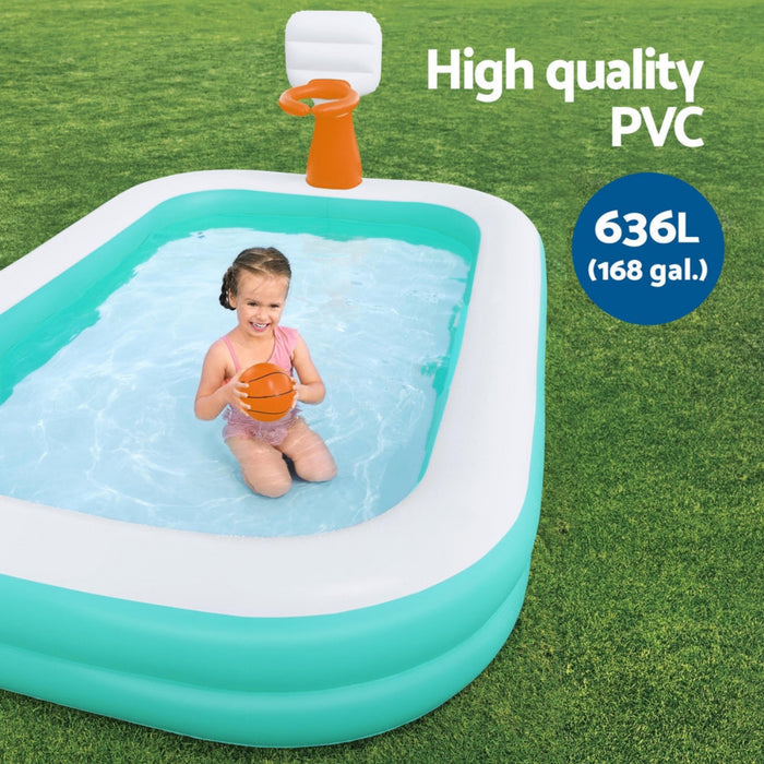 Bestway Kids Inflatable Pool with Basketball Hoop