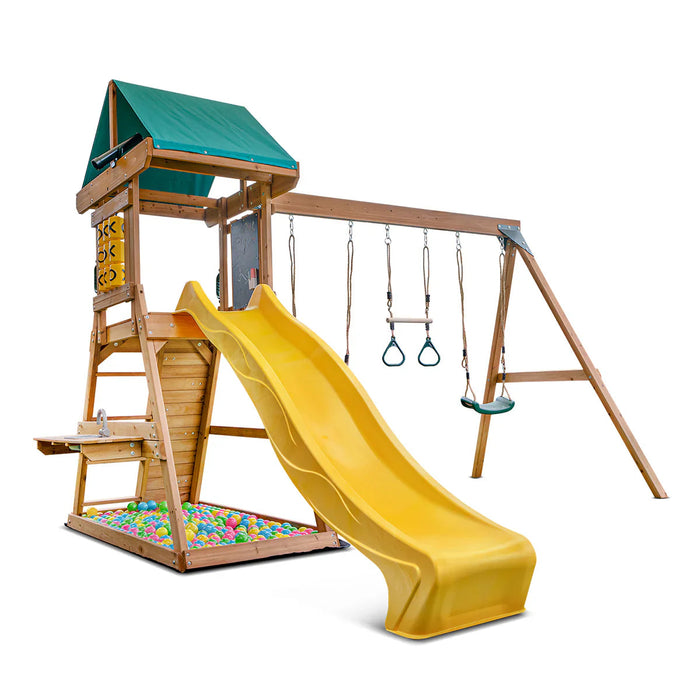 Birmingham Play Centre rock climbing wall and ladder to the fort