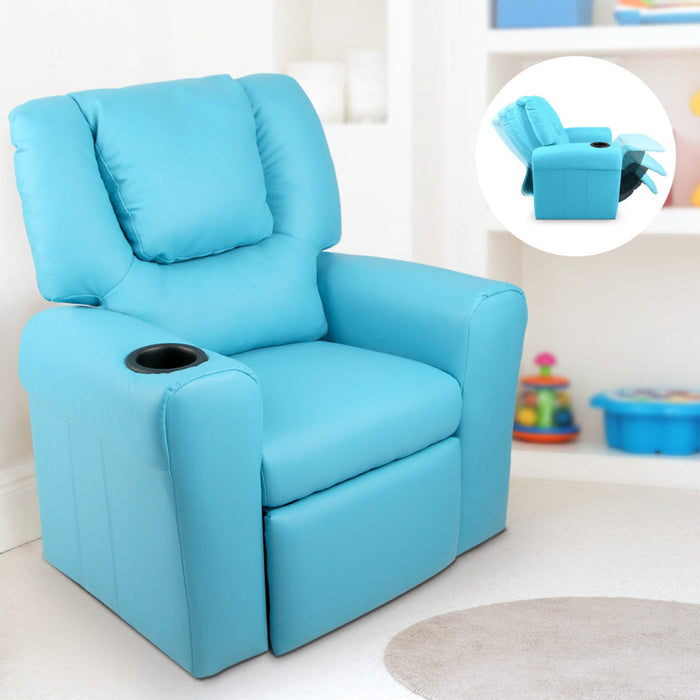 Kids Recliner Chair in Blue