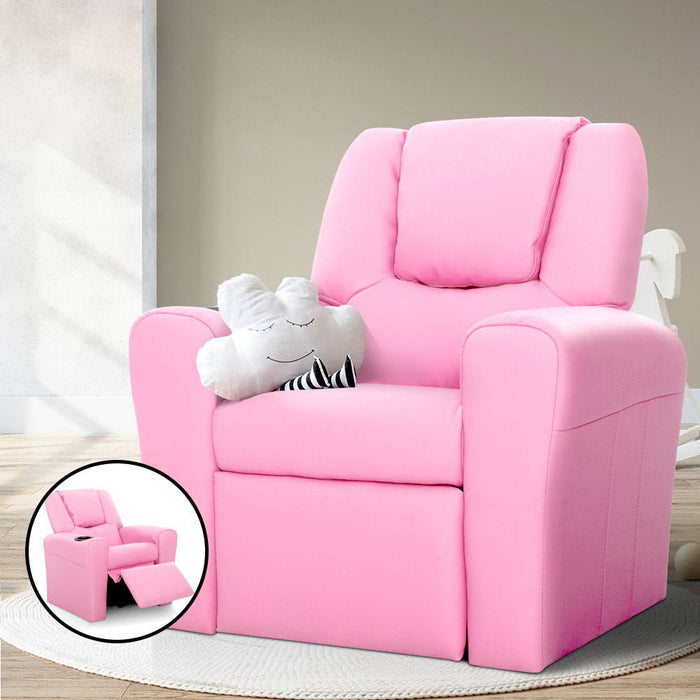 Kids Recliner Chair in Pink