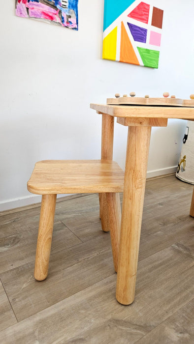 Classic Square Table and 2 Stools
