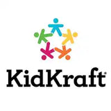 Colorful logo featuring five stick figures arranged in a circular pattern above the text ’KidKraft’