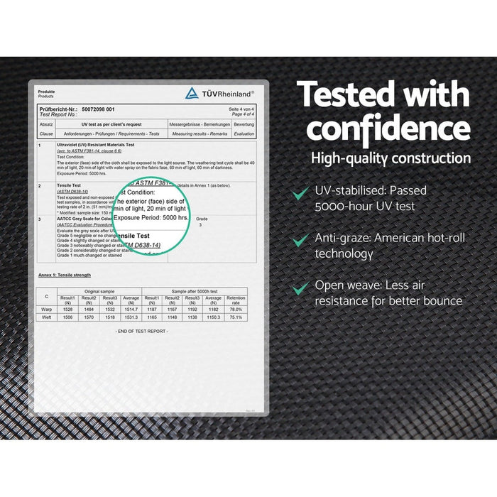 Everfit 10FT Trampoline Round Trampolines With Basketball Hoop Kids Present Gift Enclosure Safety Net Pad Outdoor Orange - Sports & Fitness