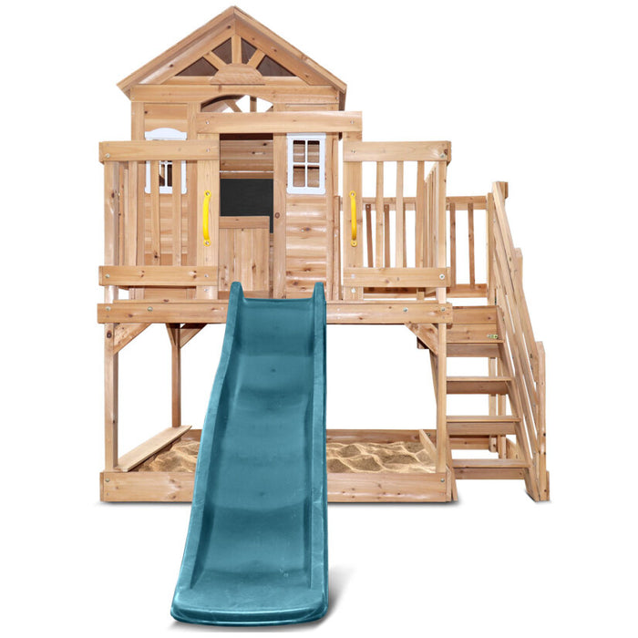 Lifespan Kids Silverton Wooden Cubby House with Sandpit, Slide OR Rock Climbing Wall