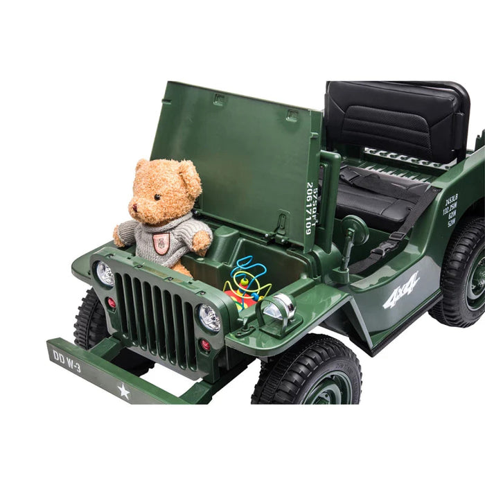 Go Skitz Major 12v Kids Electric Ride On Jeep with Shovel and Front Storage Box