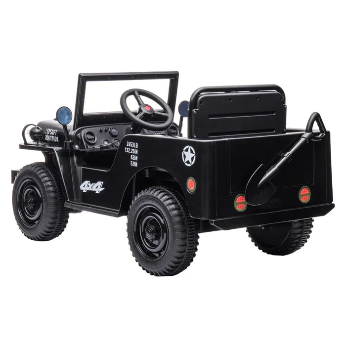 Go Skitz Major 12v Kids Electric Ride On Jeep with Shovel and Front Storage Box