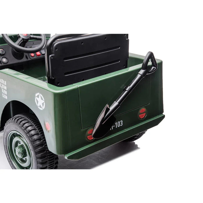 Go Skitz Major 12v Kids Electric Ride On Jeep with Shovel and Front Storage Box