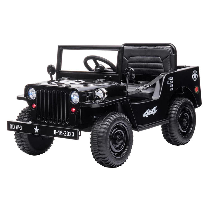 Go Skitz Major 12v Kids Electric Ride On Jeep with Shovel and Front Storage Box