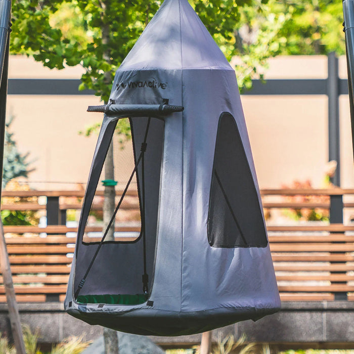 Hanging Round Swing with Tent by Gobaplay