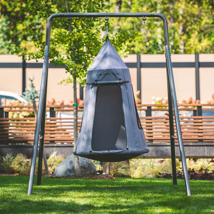 Hanging Round Swing with Tent by Gobaplay