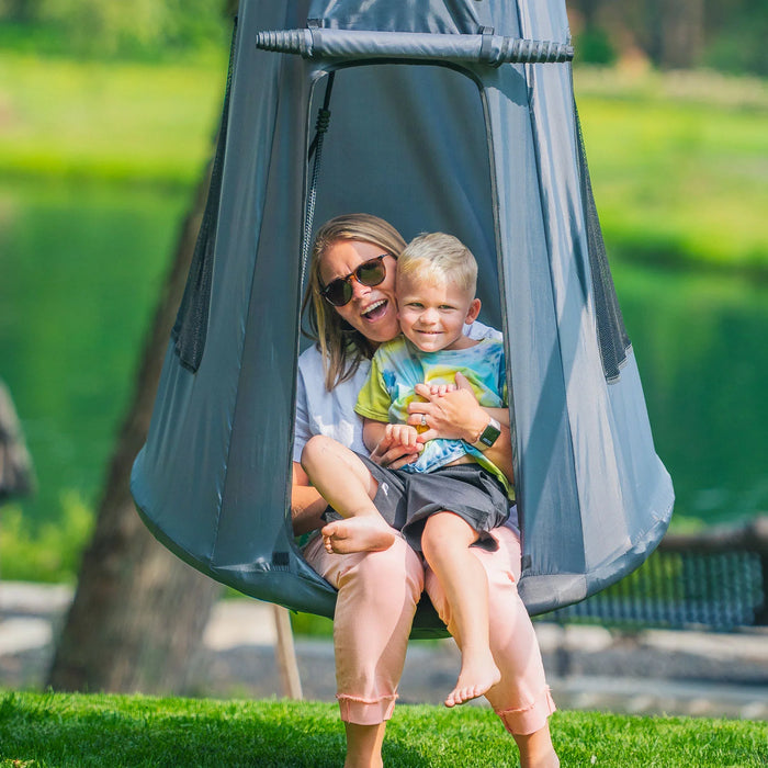 Hanging Round Swing with Tent by Gobaplay