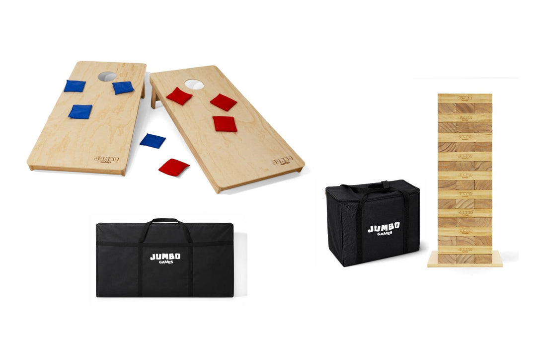 Beer Garden Pair: Cornhole Pro and Jumbo Stack Tower
