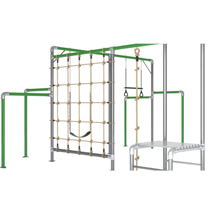 Junior Jungle Panama climbing net and climbing rope close-up
