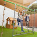 image of children climbing the climbing net from the junior jungle safari 