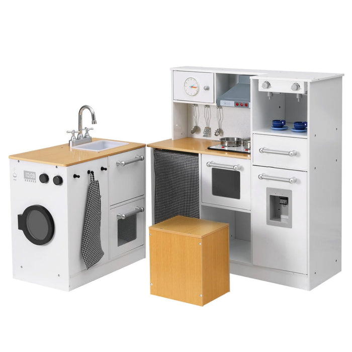 Keezi 2-Piece Kids Wooden Kitchen Set