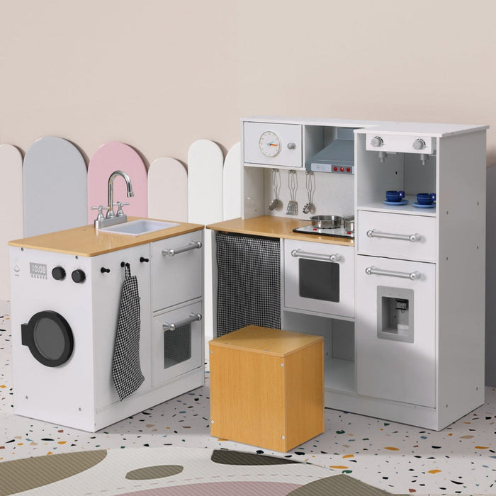 Keezi 2-Piece Kids Wooden Kitchen Set