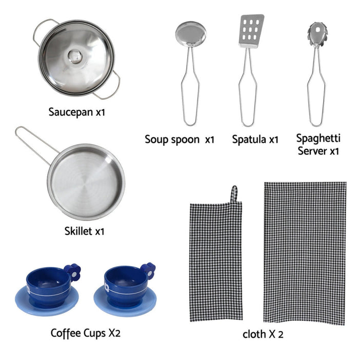 Keezi 2-Piece Kids Wooden Kitchen Set