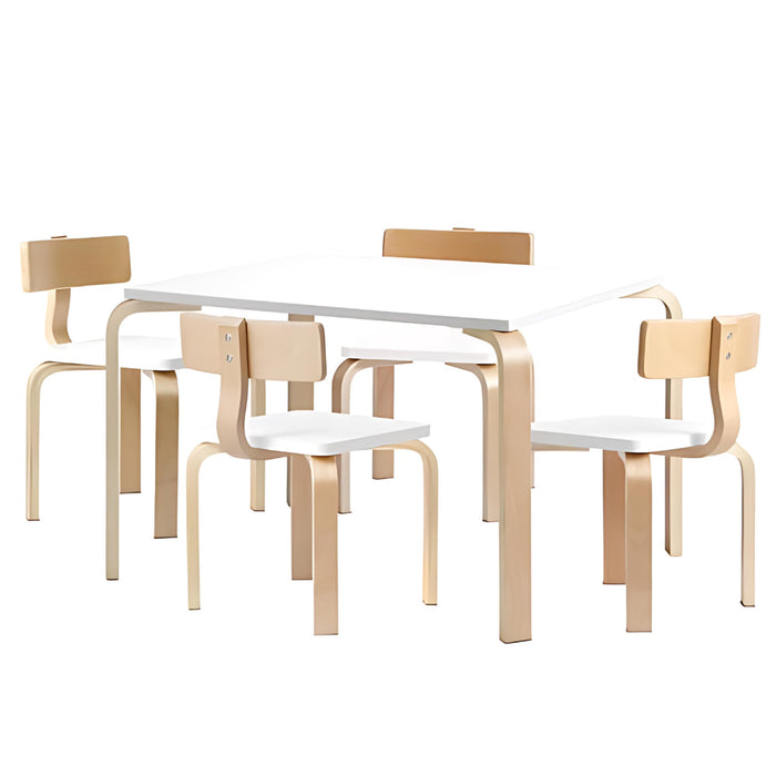 Keezi 5-Piece Kids Chair and Table Wooden Set