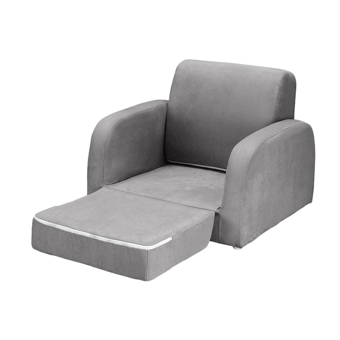 Keezi Flip Open Kids Sofa in Grey