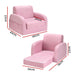 Keezi Flip Open Kids Sofa Pink flipped open into lounger