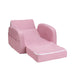 Keezi Flip Open Kids Sofa Pink foam padding and frame detail