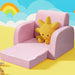 Keezi Flip Open Kids Sofa Pink full view