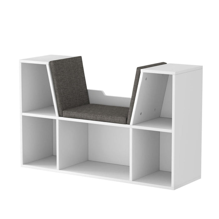 Keezi Kids 2-in-1 Wooden Bookshelf and Reading Seat