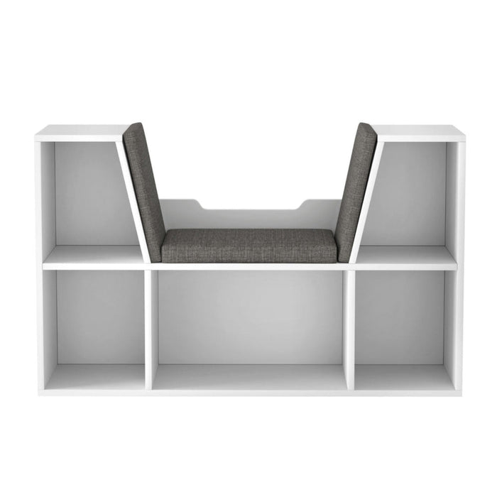 Keezi Kids 2-in-1 Wooden Bookshelf and Reading Seat