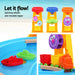 Keezi Kids 26 Piece Sand and Water Play Table with Umbrella - Imaginary Play