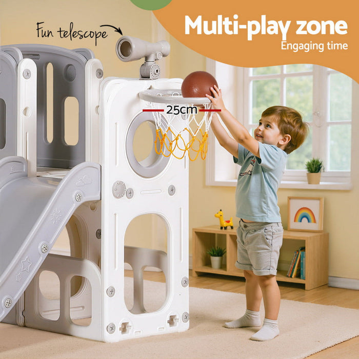 Keezi Kids 3 in 1 Playset with Basketball Hoop