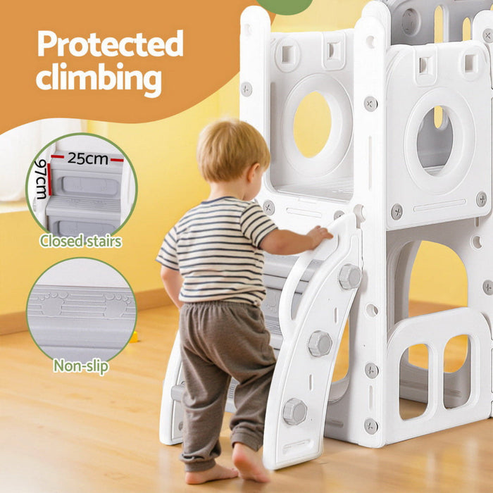 Keezi Kids 3 in 1 Playset with Basketball Hoop