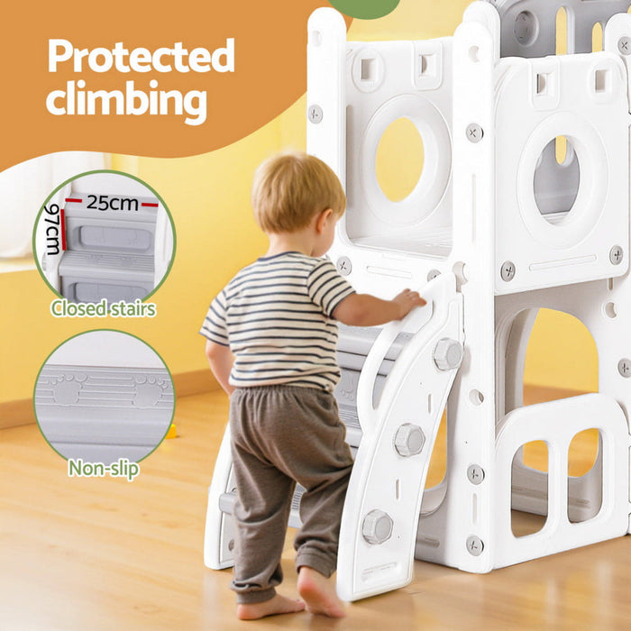 Keezi Kids 3 in 1 Playset with Basketball Hoop