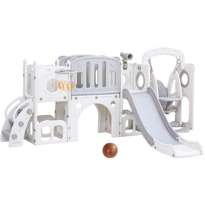 Keezi Kids 4 in 1 Playset with Basketball Hoop