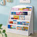 Keezi Kids 5 Tiers Organiser Bookshelf White tiers detail