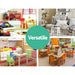 Keezi Kids 5 Tiers Organiser Bookshelf White in a child's room
