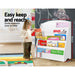 Keezi Kids 5 Tiers Organiser Bookshelf White side view