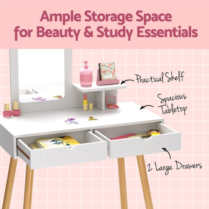 Keezi Kids Dressing Table and Chair Set