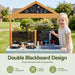 Keezi kids wooden toy kitchen with blackboard
