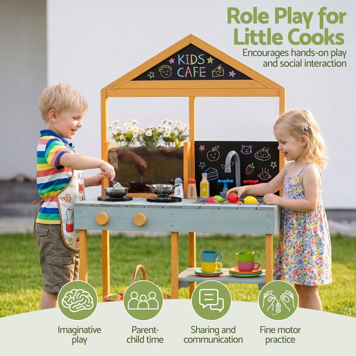 Keezi kids mud kitchen play set for the backyard