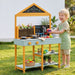 Keezi kids wooden mud kitchen, 110cm tall