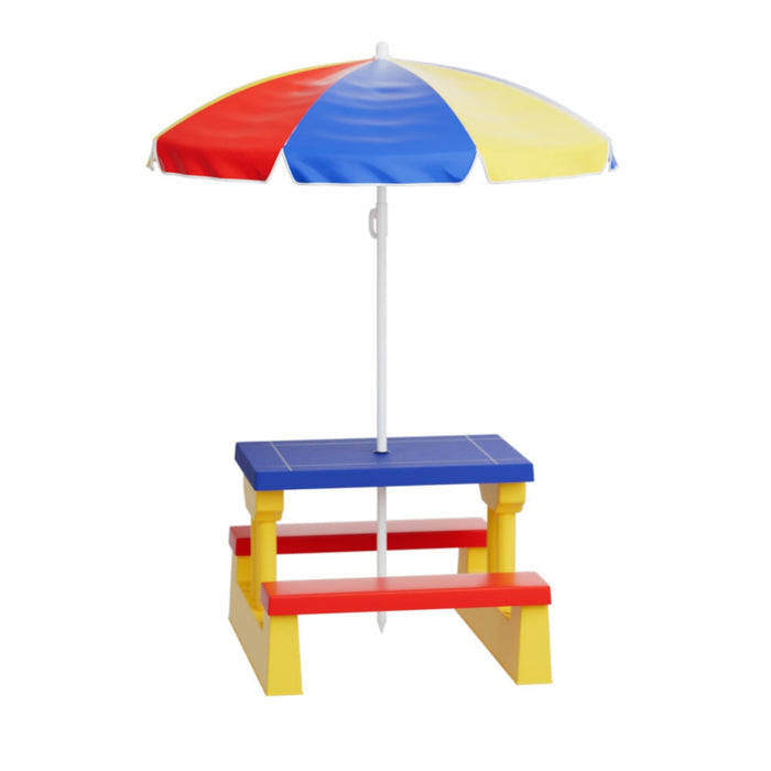 Keezi Kids Picnic Table and Bench with Umbrella