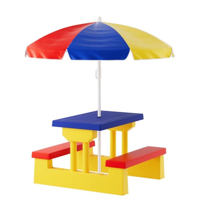 Keezi Kids Picnic Table and Bench with Umbrella