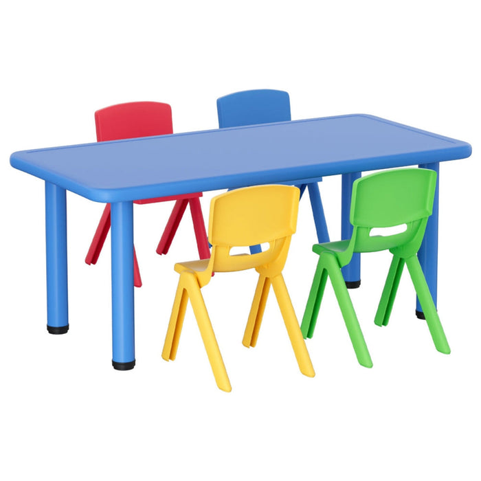 Keezi Kids Plastic Table and 5 Chairs Set