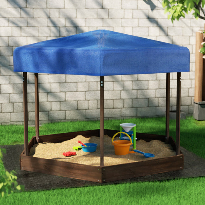 Keezi Kids Wooden Hexagon Sandpit